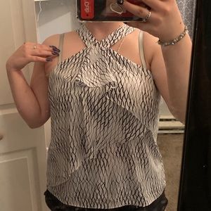 Worthington White Black Marine Blouse